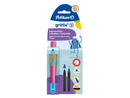 Pelikan Griffix 3 inkoustový roller pro leváky – růžový