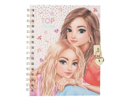Deník se zámkem, náramkem a samolepkami Top Model – Miju & Candy