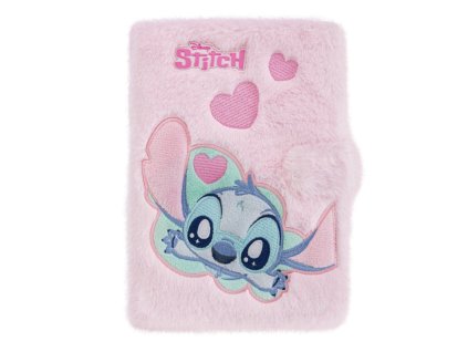Deníček / diář STITCH Fluffy Pink A5 – 80 listů