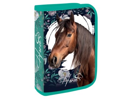 Plný penál JUNIOR S8 – Kůň (1 patrový, 31 dílů)