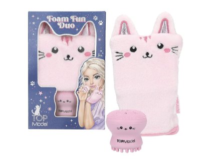 Mycí rukavice a houbička na obličej Top Model Beauty&Me – June kočička