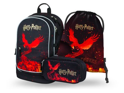 Školní set Core Harry Potter Fénix – batoh, penál a sáček (Baagl)