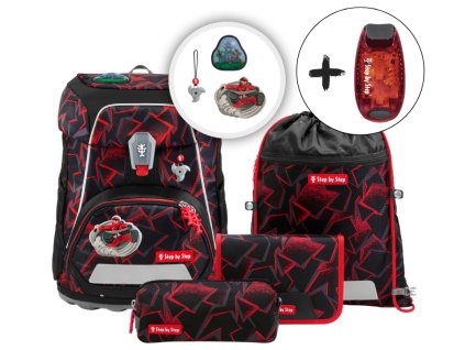 Školní aktovka Step by Step FIT Ninja Yuma – 5dílný set