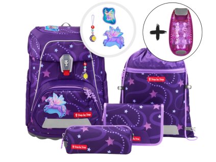 Školní aktovka Step by Step FIT Pegasus Emily – 5dílný set, AGR certifikát