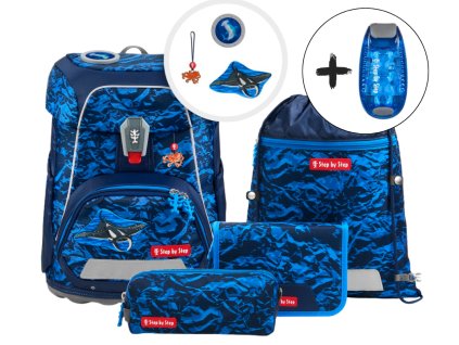 Školní aktovka Step by Step FIT Manta Rio – 5dílný set, AGR certifikát