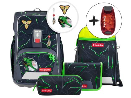 Školní aktovka Step by Step GIANT Ninja Kimo – 5dílný set, AGR certifikát