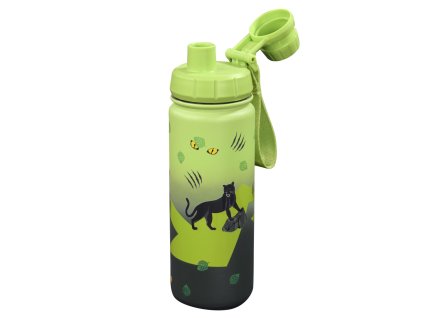 Izolovaná láhev na pití Step by Step Black Cat 0,5 l – nerezová