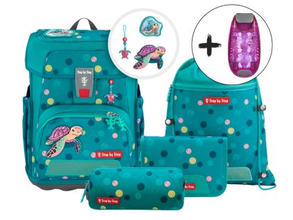 Školní aktovka Step by Step Cloud Turtle Josie – 5dílný set, AGR certifikát