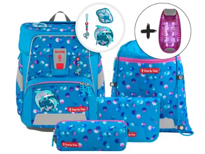 Školní aktovka Step by Step SPACE Dolphin Finja – 5dílný set, AGR certifikát
