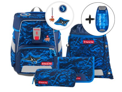 Školní aktovka Step by Step SPACE Manta Rio – 5dílný set, AGR certifikát