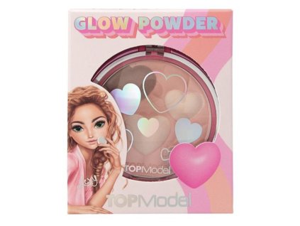 Pudr s houbičkou a zrcátkem Top Model Lexy