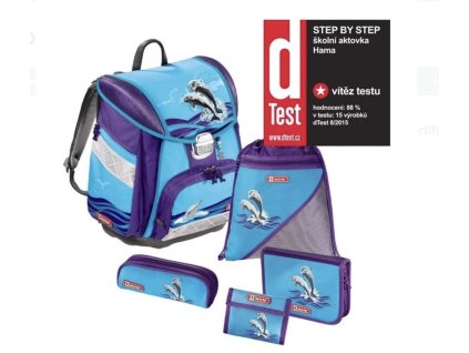 Školní set Step by Step Delfíni – 5dílný set s AGR certifikátem