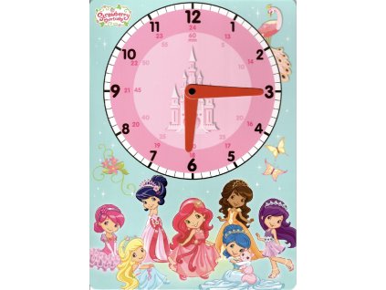 Školní papírové hodiny Akim – Strawberry Shortcake tyrkysové (A4)