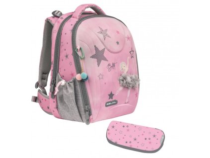 Školní aktovka Belmil 338-82 Sturdy Ballet Light Pink – set s penálem 4