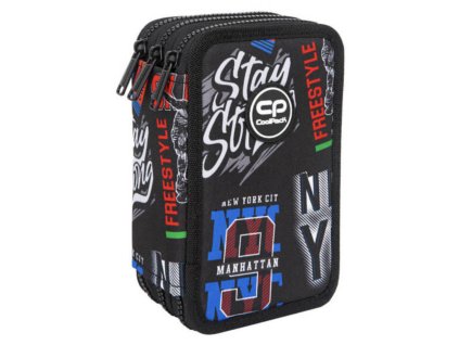 Třípatrový školní penál CoolPack Jumper Big City – vybavený