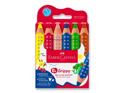 Pastelky Faber-Castell Grippy – sada 6 barev (jumbo)