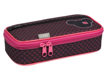 Školní etue Lucky růžová – pouzdro s klopou pro starší školáky