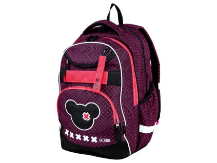 Školní batoh Smart Lucky – růžovo-černý, od 3. třídy
