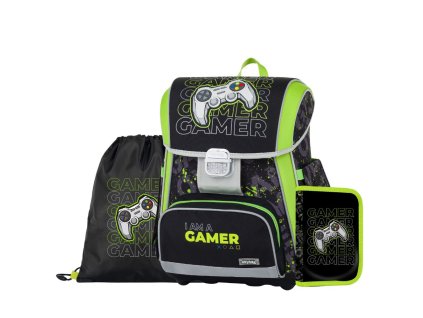 Školní aktovka PREMIUM Gamer v setu – 3 díly
