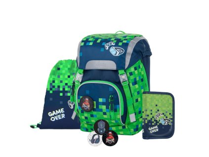 Školní batoh pro prvňáčky Oxybag OXY SKY Gamer – školní set 4 ks