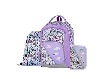 Školní batoh Oxybag OXY GO Funny Girl – školní set 3 ks