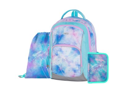 Školní batoh Oxybag OXY GO Unicorn – školní set 3 ks