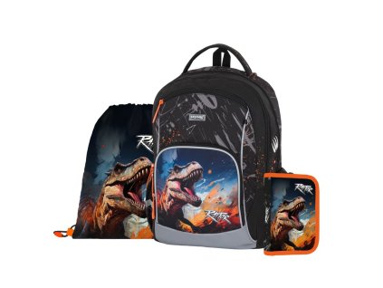 Školní batoh Oxybag OXY GO Dino Raptor – školní set 3 ks