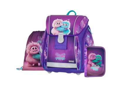 Školní aktovka pro prvňáčky Oxybag PREMIUM LIGHT Monster – školní set 3 ks
