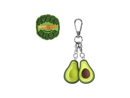 Lifestylová sada coocazoo COLOUR-UP Avocabros – placka + přívěsek pro batohy