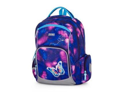 Školní batoh OXY GO Motýl – lehký batoh pro děti 1.–3. třídy