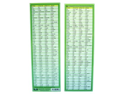 Záložka ANGLICKÁ NEPRAVIDELNÁ SLOVESA