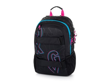 Studentský batoh + etue OXY Sport Font Neon