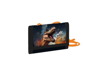 Dětská textilní peněženka Dino Raptor se šňůrkou na krk
