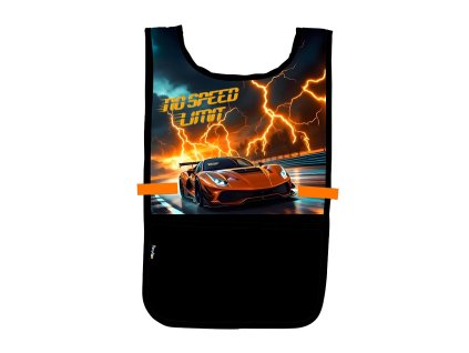 Dětská zástěra pončo na výtvarnou výchovu – Auto Speed