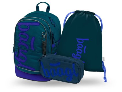 Školní set Baagl Core Logo modrý