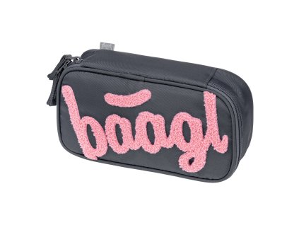 Školní penál Baagl etue Logo růžový