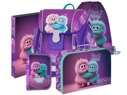 Školní set pro prvňáčky Oxybag Premium Light Monster – 5dílný set