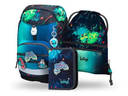 Školní set pro prvňáčky Baagl Airy Plus Chill 4