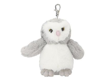 Plyšový přívěsek sovička Snukis šedá