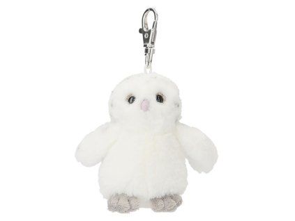 Plyšový přívěsek sovička Snukis bílá