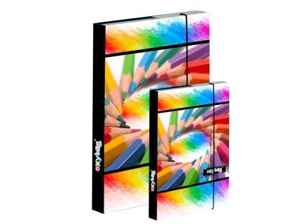 Box na sešity A4 a A5 Pastelky