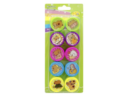 Dětská razítka Kapybara – 10 ks v balení