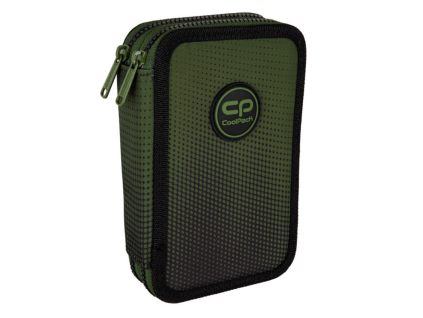 Školní penál 2 zipy CoolPack Jumper Gradient Grass vybavený