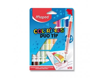 Dětské fixy Maped Color’Peps Duo Tip – 10 oboustranných fixů