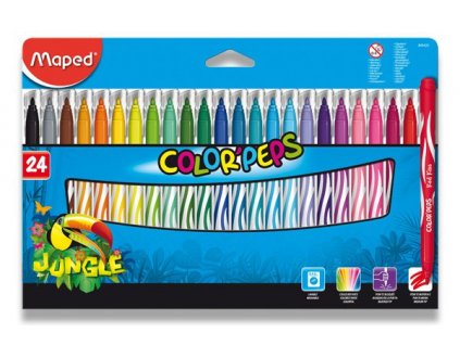 Dětské fixy Maped Color´Peps Jungle 24 barev