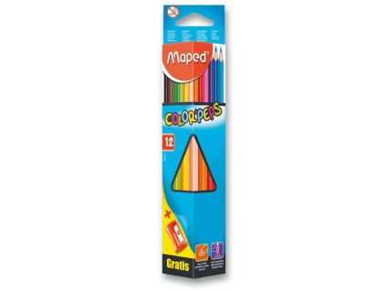 Pastelky Maped Color´Peps - 12 barev + ořezávátko