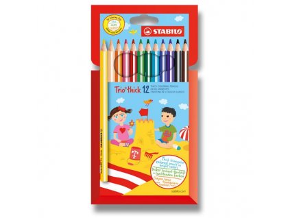 Pastelky Stabilo Trio – 12 barev
