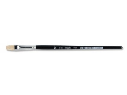 Štětec plochý Koh-i-noor č. 12 – koza, dřevěný dřík