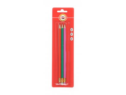 Tužky Koh-i-noor HB – 3 ks mix barev | Školní grafitové tužky | e-prvnacek.cz