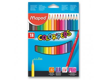 Pastelky Maped Color'Peps - 18 barev